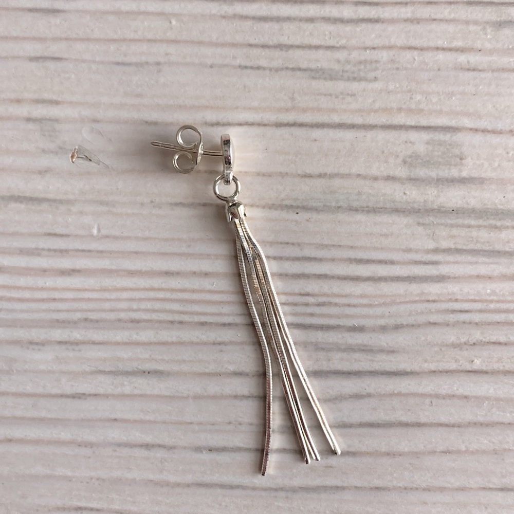 Silver drop earrings - Picture 3 of 6